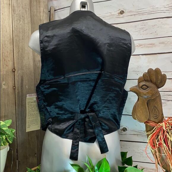 Katch Me Retro BoHo Biker NWT Vintage Cowboy Western Suede Leather Vest L F - Picture 2 of 8